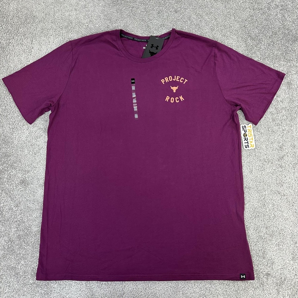 Under Armour Project Rock Shirt Mens 3XL Purple Project 7 Bull Graphic Tee